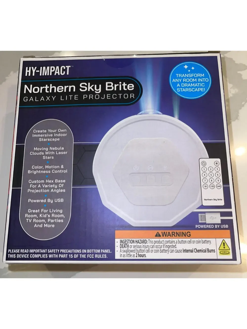 NEW HY-IMPACT NORTHERN SKY BRITE GALAXY LITE PROJECTOR - NEBULA CLOUDS AND STARS